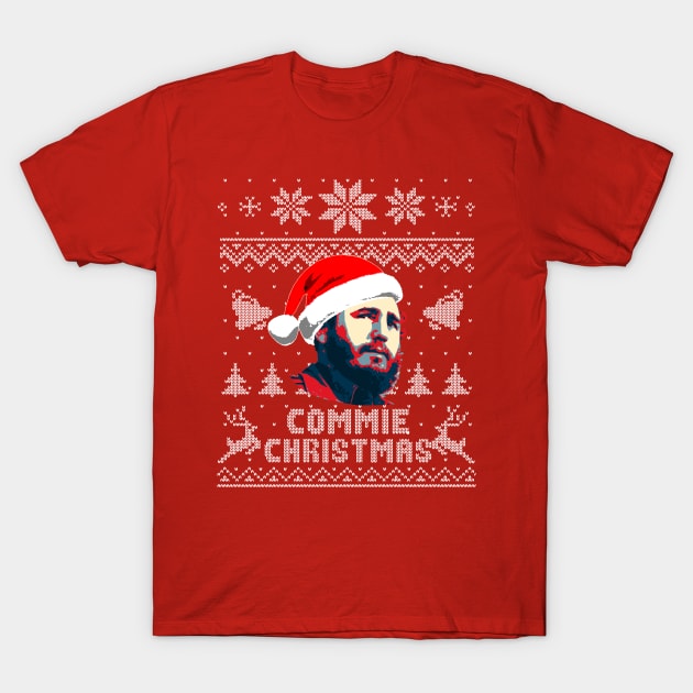 Fidel Castro Commie Christmas T-Shirt by Nerd_art